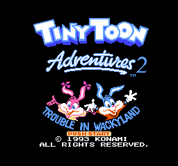 Tiny Toon Adventures 2 - Trouble in Wackyland (USA) Title Screen